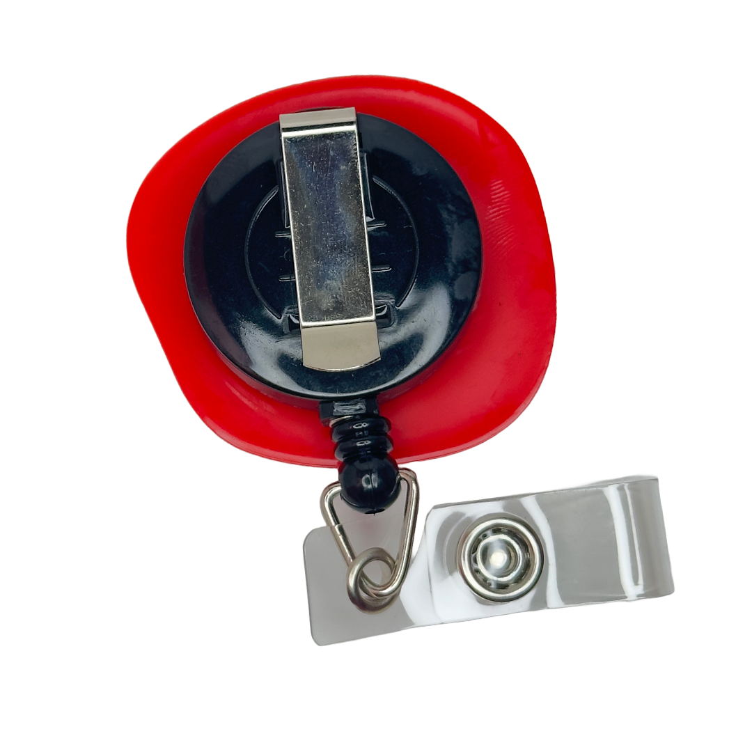 Pan Dulce Concha Rubber Badge Reels – Cute & Functional for Work or School!