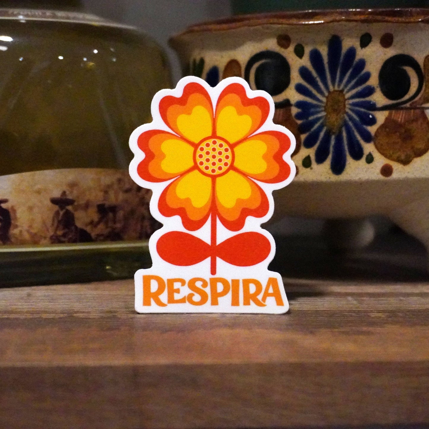 Respira Retro Mexican Sticker