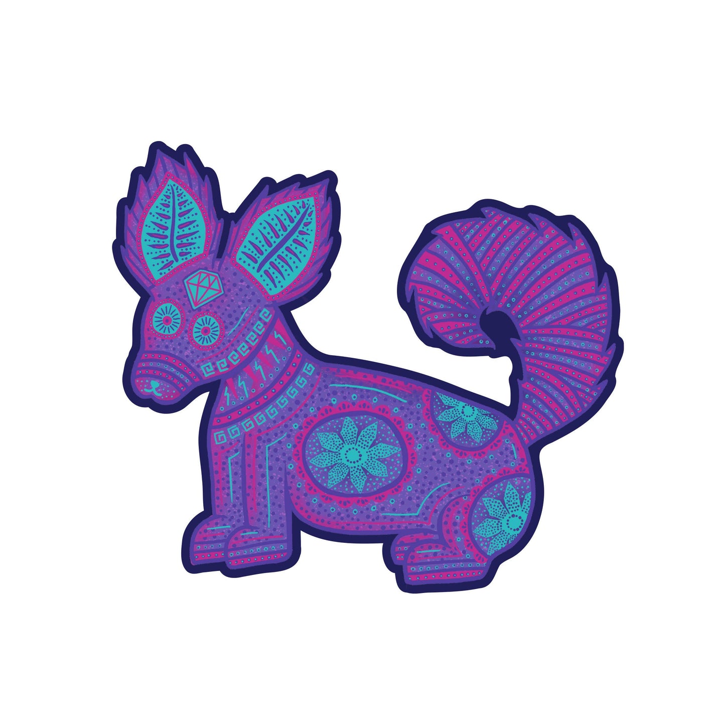 Diamond Alebrije Mexican Vinyl Sticker