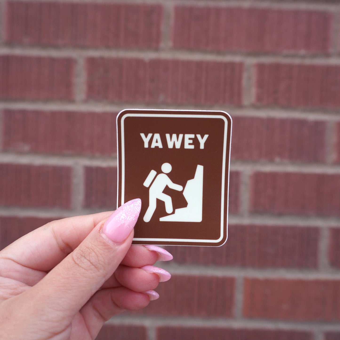 Ya Wey Brown Sign Vinyl Sticker