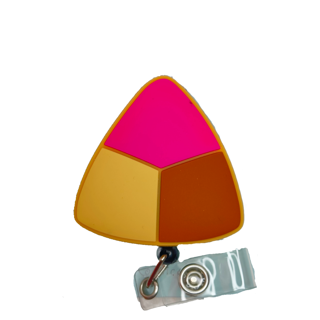 Pan Dulce Concha Rubber Badge Reels – Cute & Functional for Work or School!