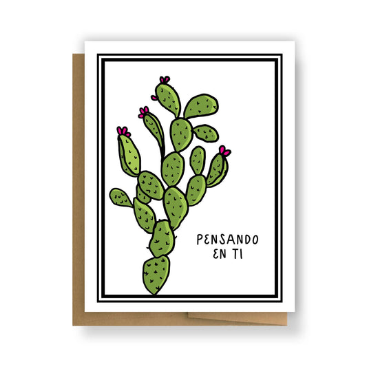 Pensando En Ti Greeting Card
